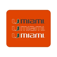 Orange Miami Hurricanes Wordmark Logo Mouse Pad