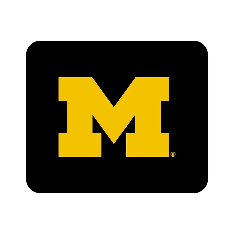 Black Michigan Wolverines Primary Logo Mouse Pad