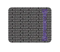 Black Northwestern Wildcats Repeat Text Mouse Pad