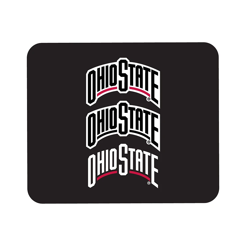 Black Ohio State Buckeyes Wordmark Logo Mouse Pad