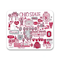 White Ohio State Buckeyes Mouse Pad