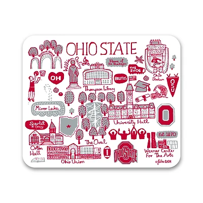 White Ohio State Buckeyes Mouse Pad