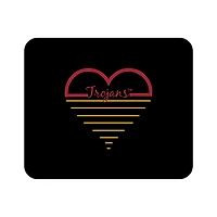 Black USC Trojans Heart Logo Mouse Pad