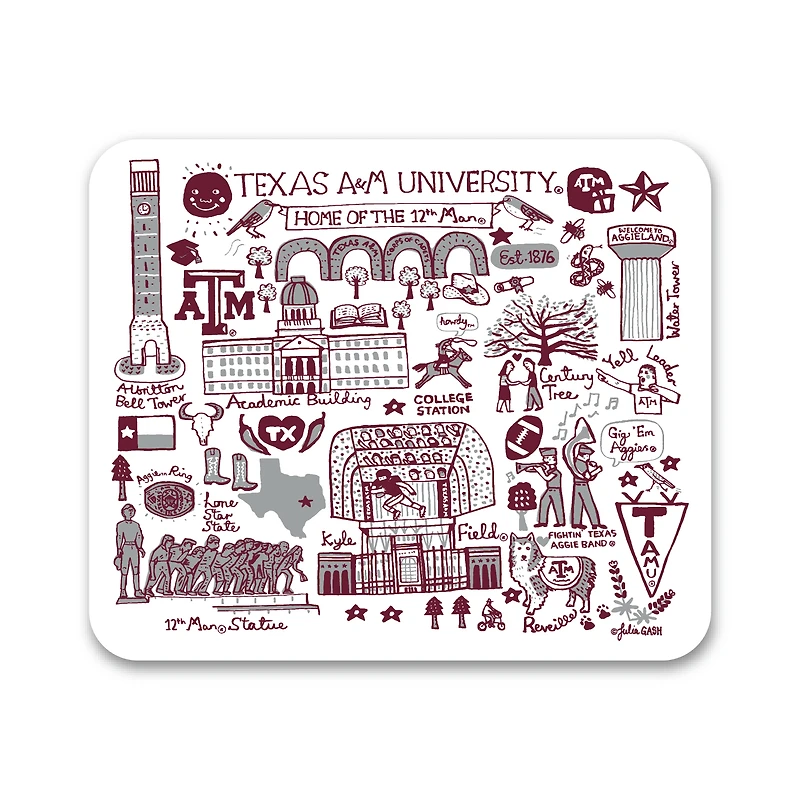 White Texas A&M Aggies Mouse Pad