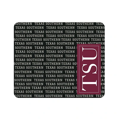 Black Texas Southern Tigers Repeat Text Mouse Pad