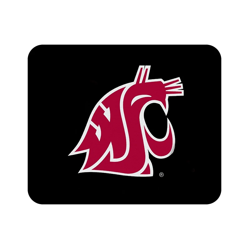Black Washington State Cougars Primary Logo Mouse Pad