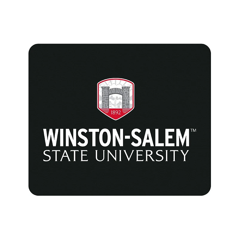 Black Winston-Salem State Rams School Logo Mouse Pad
