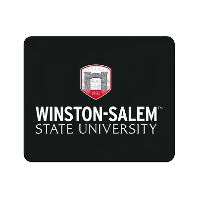 Black Winston-Salem State Rams School Logo Mouse Pad