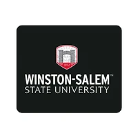 Black Winston-Salem State Rams School Logo Mouse Pad