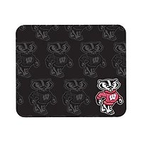 Black Wisconsin Badgers Echo Logo Mouse Pad