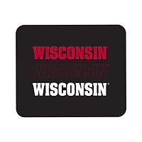 Black Wisconsin Badgers Wordmark Logo Mouse Pad