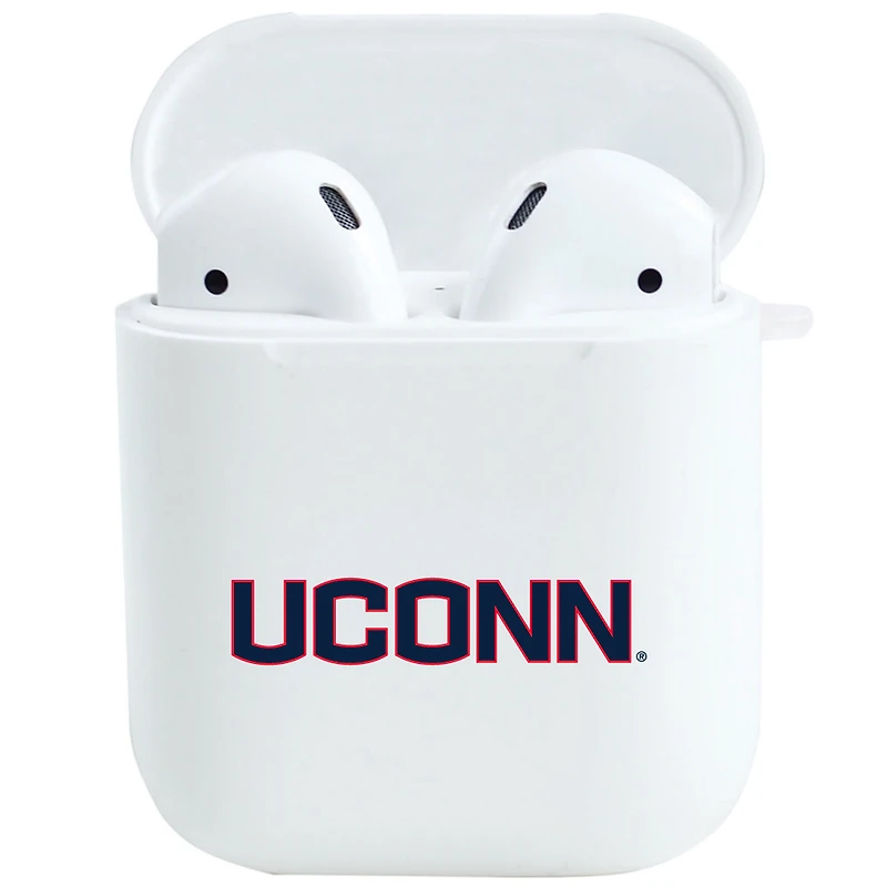 White UConn Huskies Airpods Case