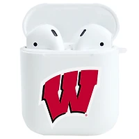 White Wisconsin Badgers Airpods Case