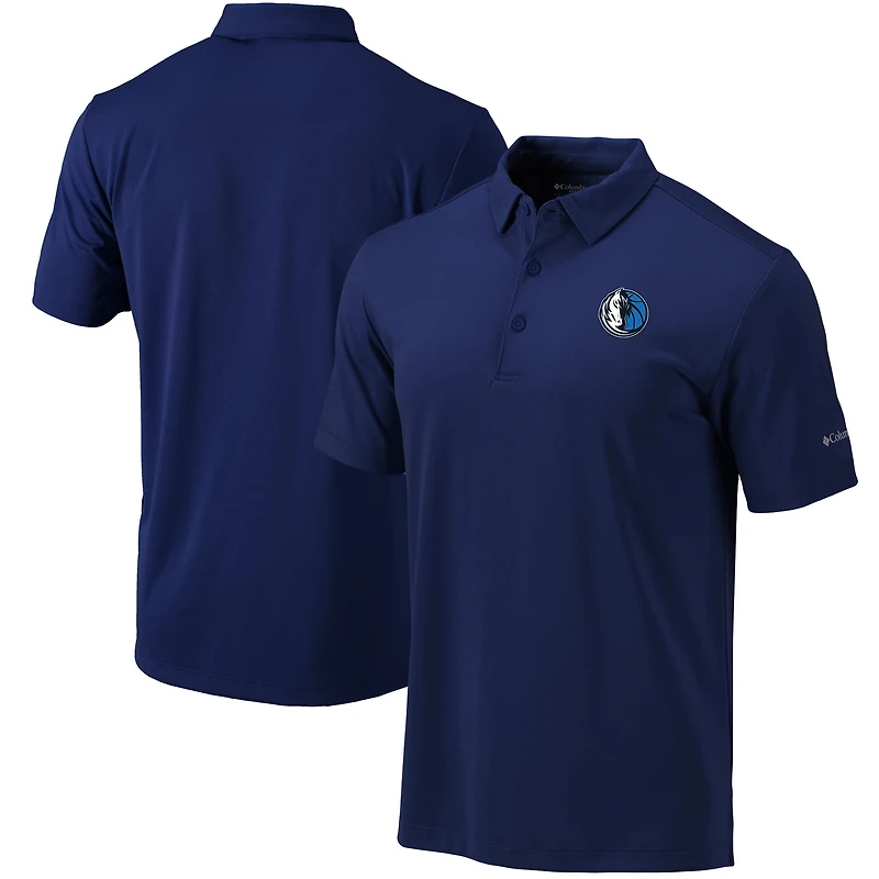 Men's Columbia Navy Dallas Mavericks Omni-Wick Drive Polo