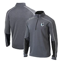 Men's Columbia Heathered Gray/Black Minnesota United FC Omni-Wick Shotgun 2.0 Quarter-Zip Pullover Top
