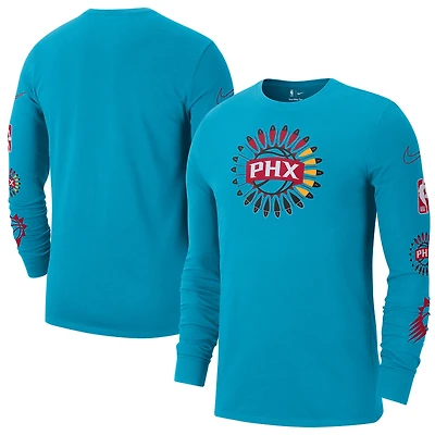 Men's Nike Turquoise Phoenix Suns 2022/23 City Edition Essential Expressive Long Sleeve T-Shirt