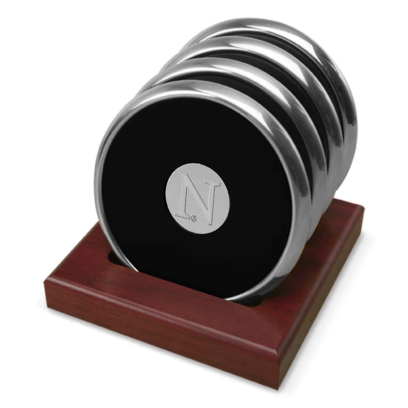 Silver Northwestern Wildcats 4-Piece Coaster Set