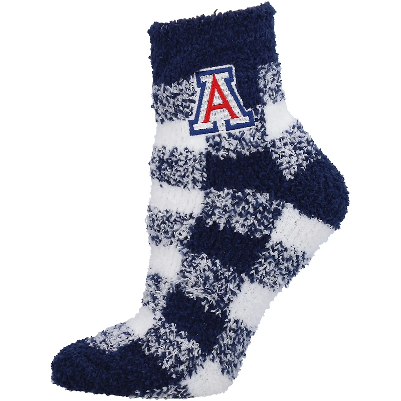 Women's ZooZatz Arizona Wildcats Fuzzy Buffalo Check Crew Socks