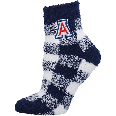 Women's ZooZatz Arizona Wildcats Fuzzy Buffalo Check Crew Socks