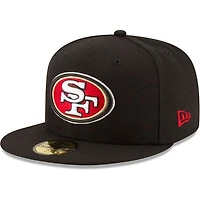 Men's New Era Black San Francisco 49ers Team 59FIFTY Fitted Hat