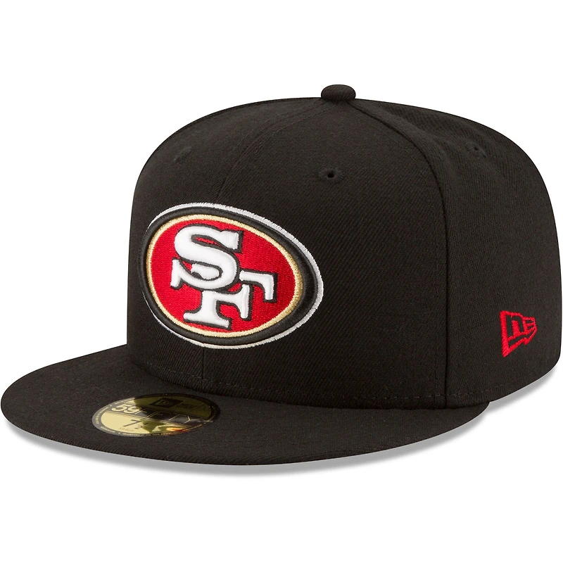 Men's New Era Black San Francisco 49ers Team 59FIFTY Fitted Hat