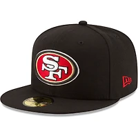 Men's New Era Black San Francisco 49ers Team 59FIFTY Fitted Hat