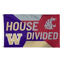 WinCraft Washington Huskies vs Washington State Cougars 3' x 5' Single-Sided Deluxe House Divided Flag