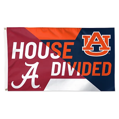 WinCraft Alabama Crimson Tide vs Auburn Tigers 3' x 5' Single-Sided Deluxe House Divided Flag