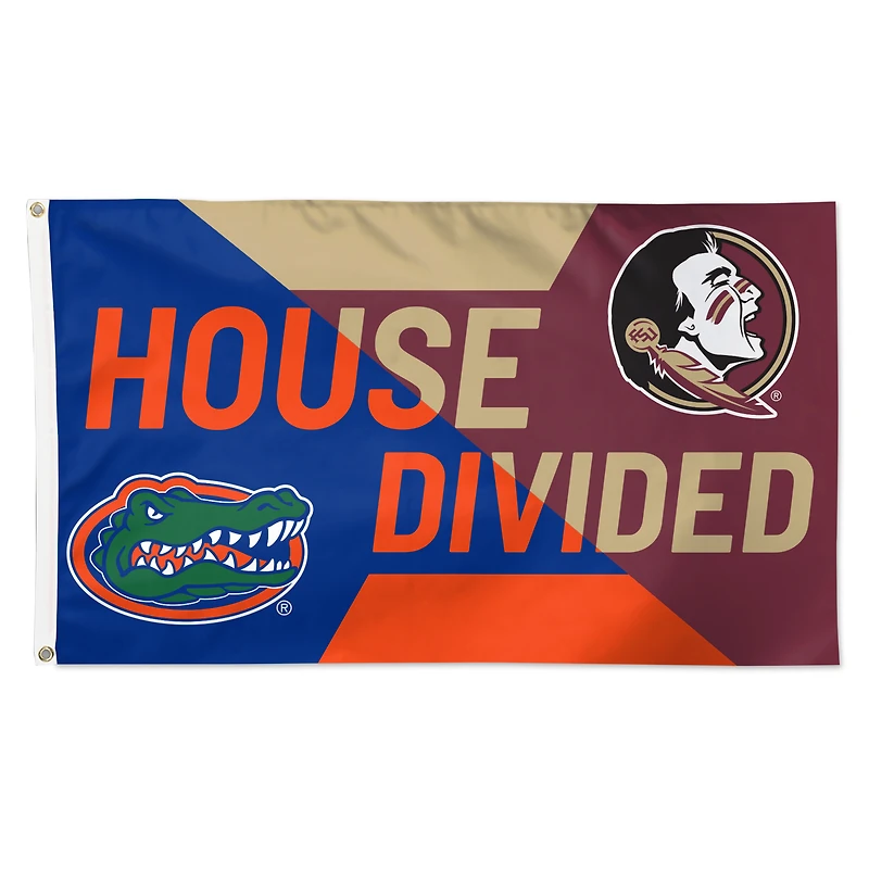 WinCraft Florida Gators vs Florida State Seminoles (FSU) 3' x 5' Single-Sided Deluxe House Divided Flag