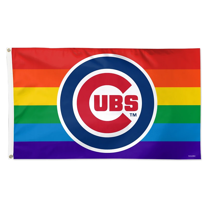 WinCraft Chicago Cubs 3' x 5' Single-Sided Deluxe Team Pride Flag