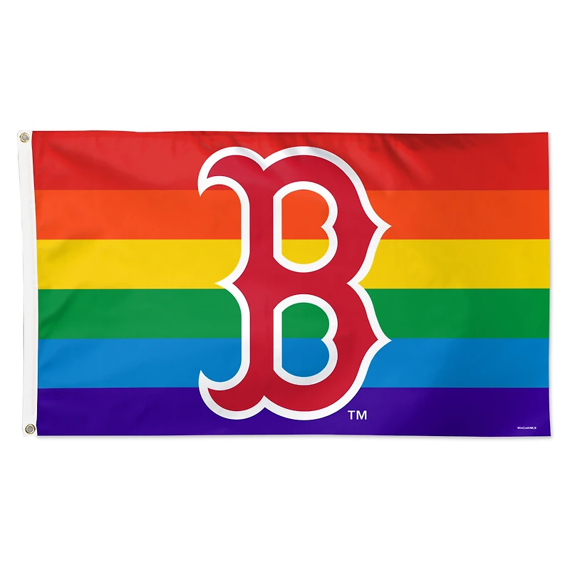 WinCraft Boston Red Sox 3' x 5' Single-Sided Deluxe Team Pride Flag