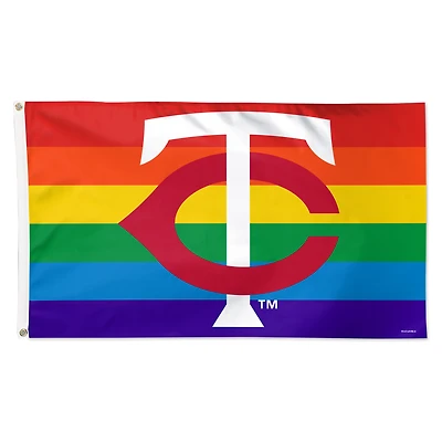 WinCraft Minnesota Twins 3' x 5' Single-Sided Deluxe Team Pride Flag