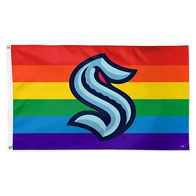 WinCraft Seattle Kraken 3' x 5' Single-Sided Deluxe Team Pride Flag