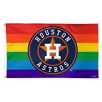 WinCraft Houston Astros 3' x 5' Single-Sided Deluxe Team Pride Flag
