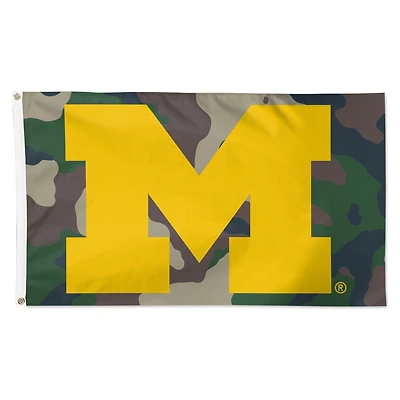 WinCraft Michigan Wolverines 3' x 5' Single-Sided Deluxe Camo Flag