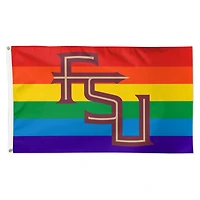 WinCraft Florida State Seminoles 3' x 5' Single-Sided Deluxe Team Pride Flag