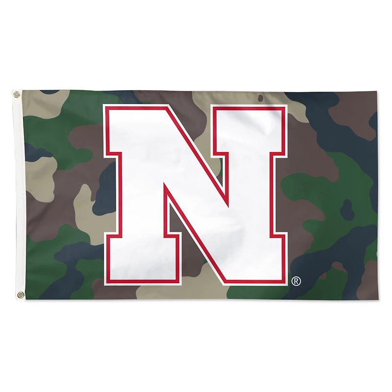 WinCraft Nebraska Huskers 3' x 5' Single-Sided Deluxe Camo Flag