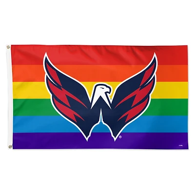 WinCraft Washington Capitals 3' x 5' Single-Sided Deluxe Team Pride Flag