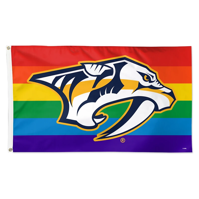 WinCraft Nashville Predators 3' x 5' Single-Sided Deluxe Team Pride Flag