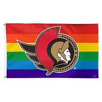 WinCraft Ottawa Senators 3' x 5' Single-Sided Deluxe Team Pride Flag