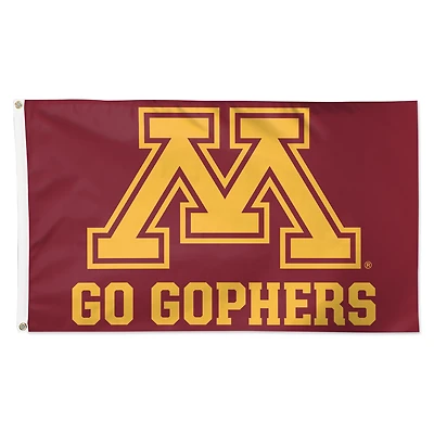 WinCraft Minnesota Golden Gophers 3' x 5' Single-Sided Deluxe Local Team Slogan Flag