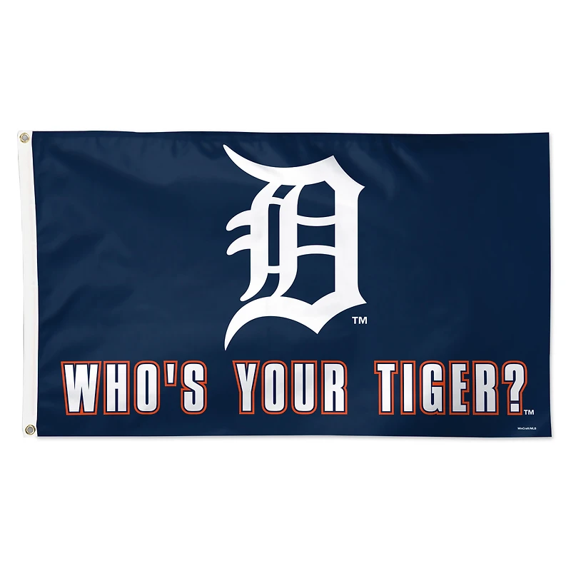 WinCraft Detroit Tigers 3' x 5' Single-Sided Deluxe Team Slogan Flag