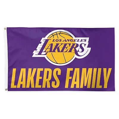 WinCraft Los Angeles Lakers 3' x 5' Single-Sided Deluxe Team Slogan Flag