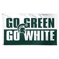 WinCraft Michigan State Spartans 3' x 5' Single-Sided Deluxe Team Slogan Flag