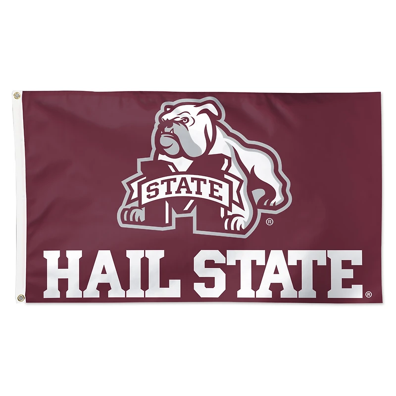 WinCraft Mississippi State Bulldogs 3' x 5' Single-Sided Deluxe Team Slogan Flag