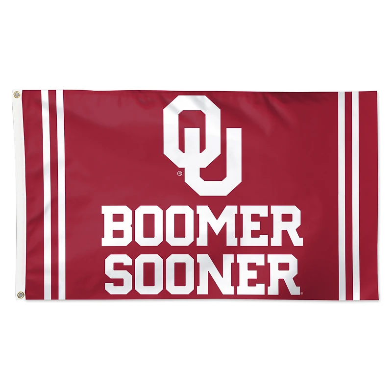 WinCraft Oklahoma Sooners 3' x 5' Single-Sided Deluxe Team Slogan Flag