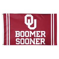 WinCraft Oklahoma Sooners 3' x 5' Single-Sided Deluxe Team Slogan Flag