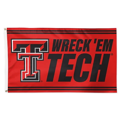 WinCraft Texas Tech Red Raiders 3' x 5' Single-Sided Deluxe Team Slogan Flag