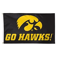 WinCraft Iowa Hawkeyes 3' x 5' Single-Sided Deluxe Team Slogan Flag