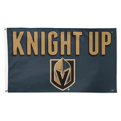WinCraft Vegas Golden Knights 3' x 5' Single-Sided Deluxe Team Slogan Flag